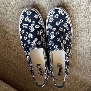 Keds Dark Blue Daisy Print Slip-Ons